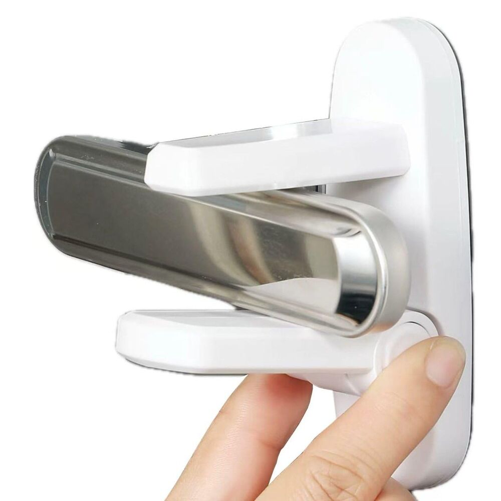 2-Pack Baby Proof Door Lever Locks – No-Drill 3M Adhesive, Milky White